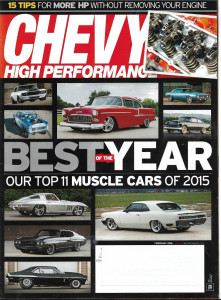 CHEVY HIGH PERFORMANCE 2016 FEB - TOP 11 MUSCLE OF '15, LEE '67 CAMARO,CHEVY SS